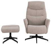 Бежово релаксиращо кресло от плат букле London – Actona