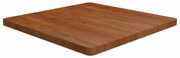 343078 vidaXL Квадратен плот за маса, тъмнокафяв, 80x80x4 см, дъб масив