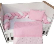 BabyHome Обиколник тройна плитка 220 см - розов