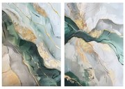 Картини с ръчно рисувани елементи в комплект от 2 бр. 50x70 cm Aventurine – Styler