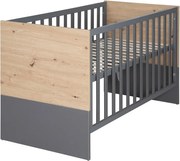 Детско креватче в сив и естествен цвят 60x120 cm Anna – Roba