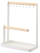 Бяла многофункционална стойка с детайли от букова дървесина Tosca - YAMAZAKI