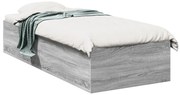 3281061 vidaXL Рамка за легло, сив сонома, 90x200 см, инженерно дърво