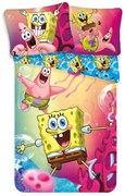 Памучно детско спално бельо за единично легло 140x200 cm Sponge Bob - Jerry Fabrics