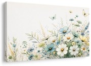 Картина на платно – Цветя и летни пеперуди