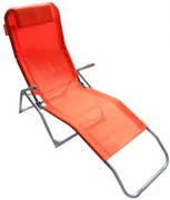 Алуминиев сгъваем шезлонг - Оранжев