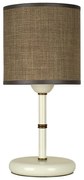 Настолна лампа МЕТРОПОЛ, крем, абажур Сами Кафяв, 1xE27