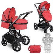 Детска комбинирана количка LUMINA LORELLI - червена