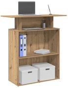 859059 vidaXL Приемно бюро, дъб артизан, 100x40x104 см, инженерно дърво