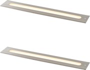 Комплект от 2 модерни наземни прожектора стомана 50 см вкл. LED IP65 - Eline