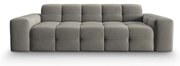 Сив кадифен диван 222 cm Kendal - Micadoni Home