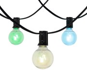 Външна светлинна гирлянда 10м с LED 10 лампи RGBW Solar - Russell