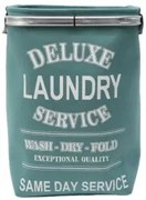 Текстилен кош за дрехи квадратен  с алуминиева рамка 35x35xh50см зелен  HD-(7SM131-B) - Horecano