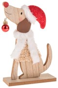 Дървена Коледна фигурка (височина 21 cm) Dog – Dakls