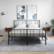 829831 vidaXL Нощни шкафчета за стенен монтаж, 2 бр, опушен дъб, 35x35x20 см