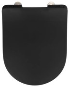 WENKO 23827100-WC седалка SEDILO 45,2x36,2 cm черна/сребриста