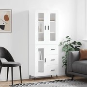 Sonata H Висок шкаф, бял, 69,5x34x180 см, инженерно дърво