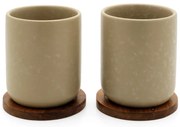 Бежови глинени чаши в комплект от 2 бр. 200 ml Umea – Bredemeijer