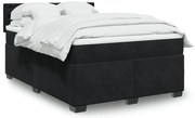3288620 vidaXL Боксспринг легло с матрак, черно, 140x190 см, кадифе