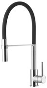 ALVEUS 1129024 - Смесител ELIA 45 см с гъвкава чучур хром/черен
