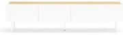 Бяла/естествена маса за телевизор от декор от дъб 180x45 cm Arista – Teulat