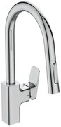 Стоящ смесител за кухня Ceraplan, BD338AA, Vidima, с висок тръбен чучур и 2-фунцкионален изтеглящ спрей