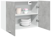 856109 vidaXL Висящ шкаф "Lyon", сив, 80x31x60 см, инженерно дърво