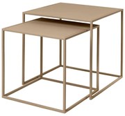 Бежови метални масички за кафе в комплект от 2 броя 40x40 cm Fera - Blomus