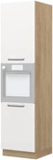 Висок подов шкаф за фурна Modena K23-60-2KR-Oak - White glossy