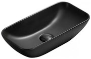 Mexen Klara керамичен умивалник върху плот 46 x 23 см, черен мат - 21564685