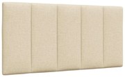 4019154 vidaXL Мека табла за легло Hanko, кремава, 100 см, плат