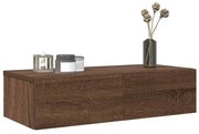 859974 vidaXL Стенен рафт с чекмеджета 60x26,5x15 см инженерно дърво