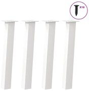 4012505 vidaXL Крака за конзолна маса, 4 бр., бели, 72 см, стомана