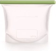 Торбичка за съхранение и замразяване Lekue 1010206, 21.5x18.5 см, 1 л, Платинен силикон, -20°C/+80°C, Зелен