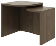 Тъмнокафяви масички за кафе в комплект 2 бр. от масивен бор Combine – Karup Design