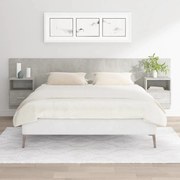 3115719 vidaXL Горна табла за легло с шкафчета, бетонно сива, инженерно дърво