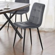 Кухненски стол Mona-Сив (4) парчета