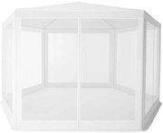 Градинска беседка с мрежа против комари 2 x 2 м Бял