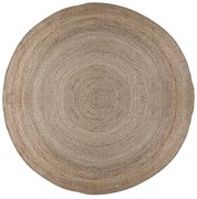 Кръгъл килим от юта в естествен цвят 133x133 cm Capri - Flair Rugs