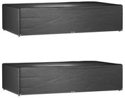 3155365 vidaXL Калъф за градинска мебел 2 бр 12 капси 315x180x75см правоъгълни