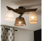 Brilagi - LED плафониера ANTHONY 3xE14/40W/230V дъб орех