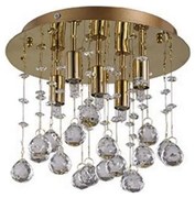 Ideal Lux - LED Кристална плафониера MOONLIGHT 5xG9/3W/230V Ø 26 см златист