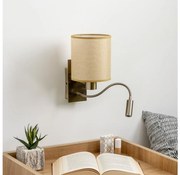 Brilagi - LED Аплик NUBILA 1xE27/25W/230V+LED/3W месинг/светлокафяво