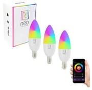 Immax NEO 07716C - К-кт 3x LED RGB+CCT Димируема крушка E14/5,5W/230V Wi-Fi Tuya