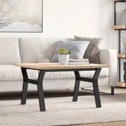 3282773 vidaXL Кафе маса Y-образна рамка 80x80x45,5 см бор масив и стомана