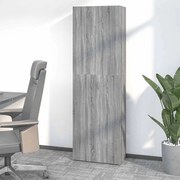 815280 vidaXL Офис шкаф, сив сонома, 60x32x190 см, инженерно дърво