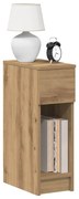 858711 vidaXL Нощно шкафче с чекмедже, дъб артизан, 20x36x60 см