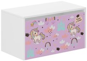 Детска кутия за съхранение с розов еднорог 40x40x69 cm