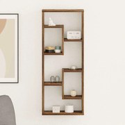 815846 vidaXL Стенен рафт, опушен дъб, 36x16x90 см, инженерно дърво
