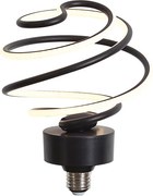 E27 LED декоративна крушка черна спирала 6W 370 lm 3000K